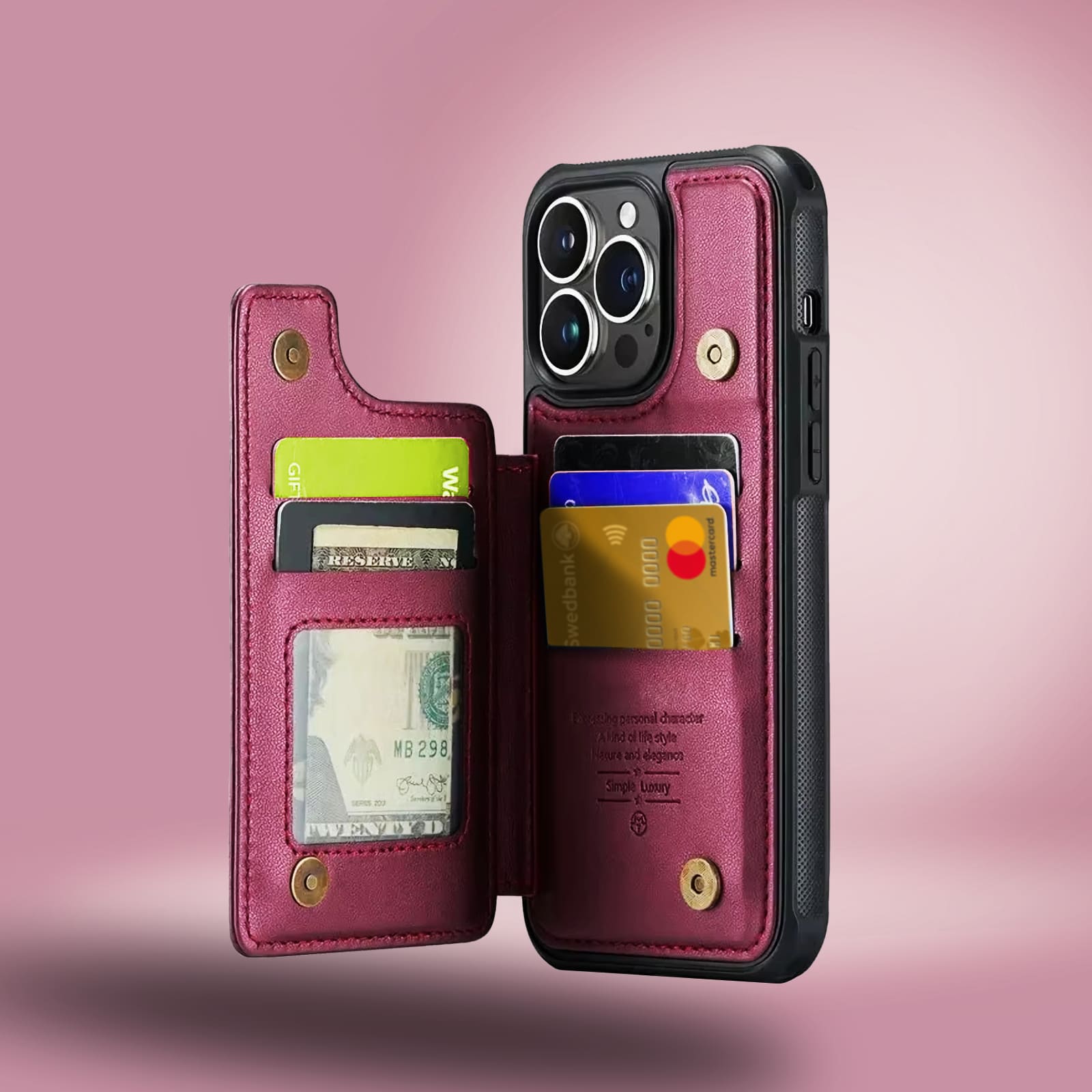 alt="étui portefeuille multicartes sécurisé protection anti-piratage double couche blocage RFID intégré"